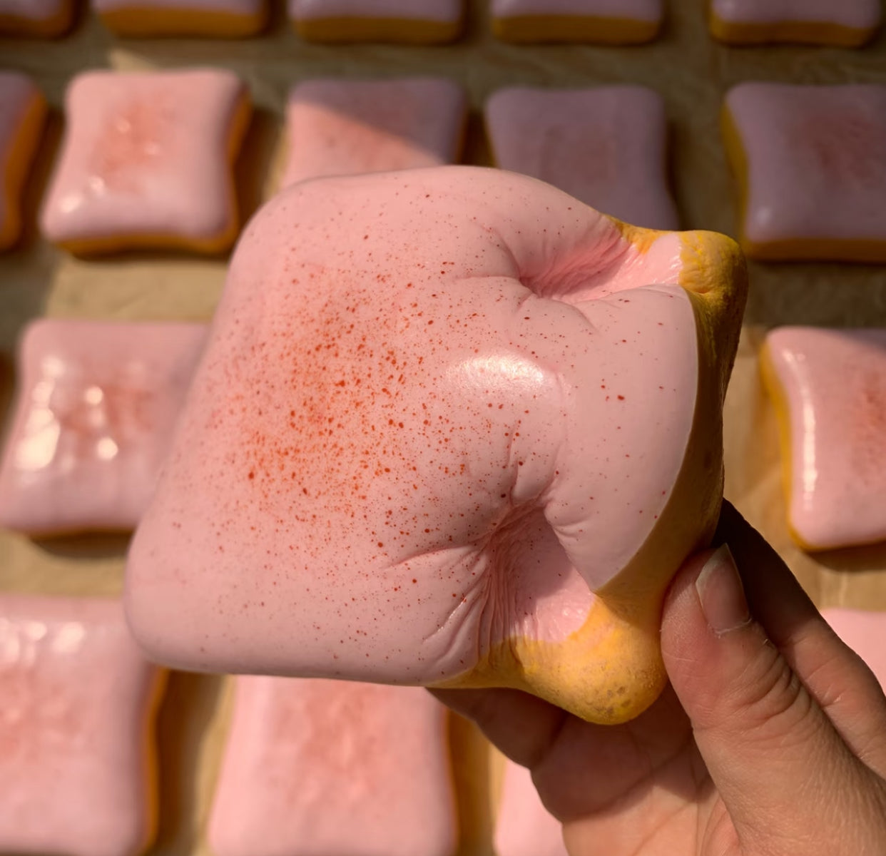 strawberry toast ruirui squishy toy