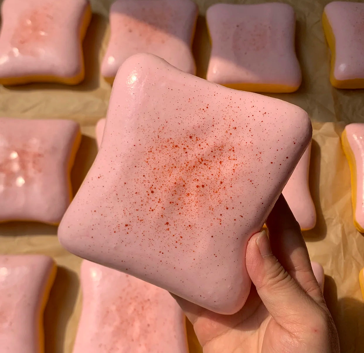 strawberry toast ruirui squishy toy