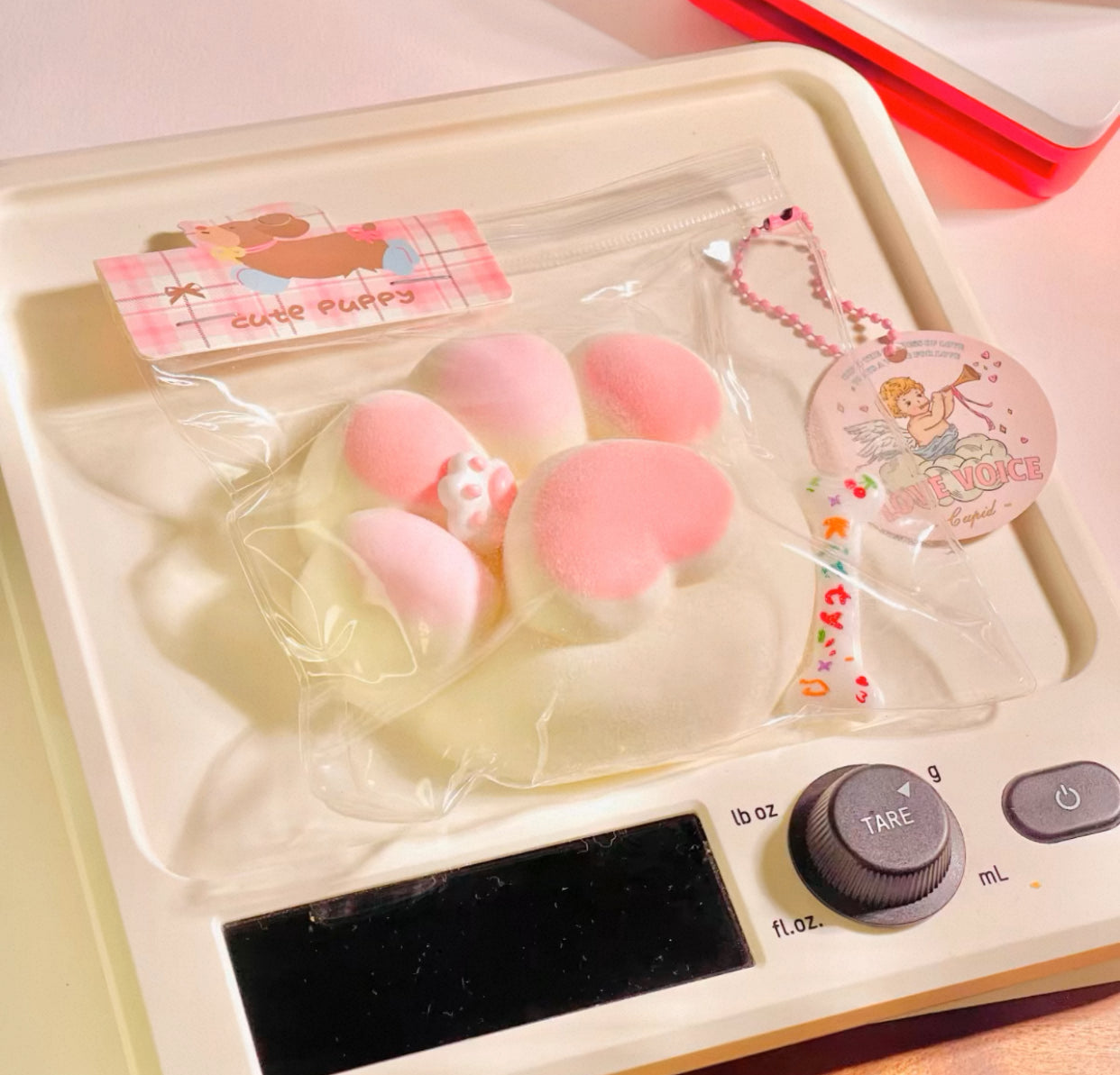 pink Cat paw ruirui Squishy toy