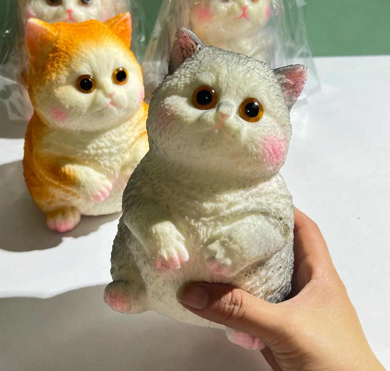 고양이 슬로우 라이즈 루이루이 스퀴시 장난감