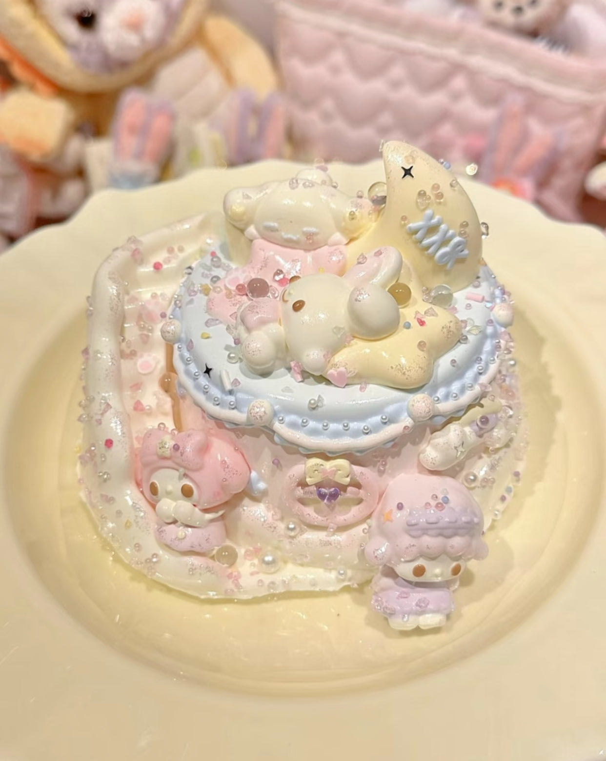 Handmade custom Sanrio cake ruirui squishy toy
