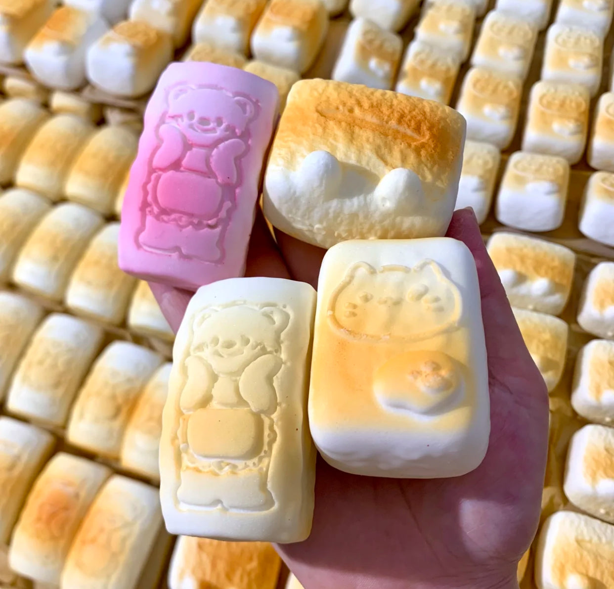 5pcs Tiny cat bear ruirui squishy toy