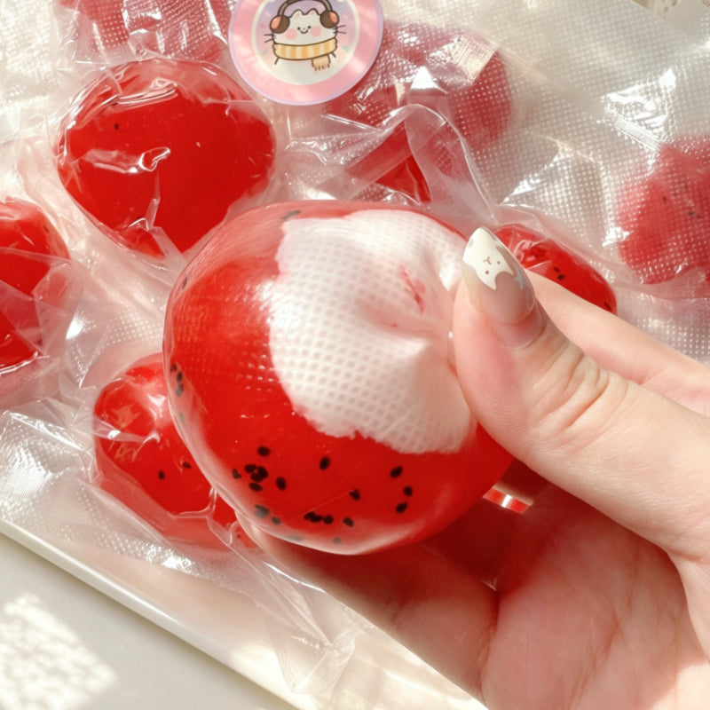 Watermelon Milk Cap Slush Handmade Ball ruirui squishy toy