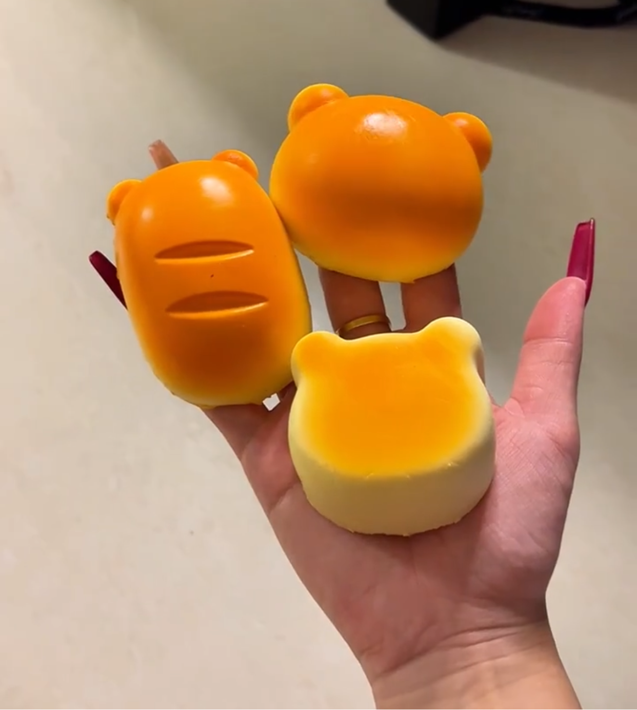 3Pcs Mini Bread Slow-Rise ruirui Squishy toy