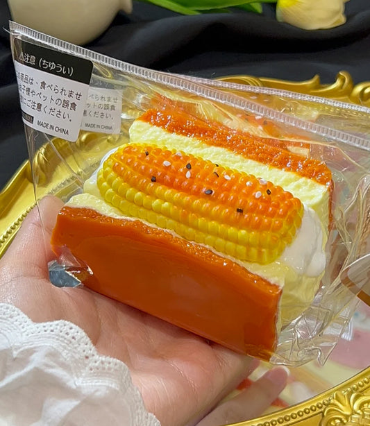 Charcoal-Grilled Corn Sandwich ruirui Squishy toy