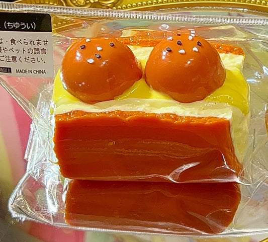 Charcoal-Grilled Double Egg Yolk Sandwich ruirui Squishy toy