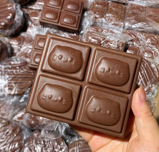 4-grid chocolate cat ruirui squishy toy