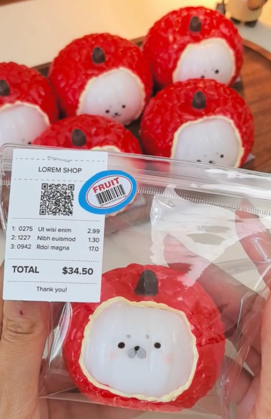 Lychee Bear ruirui Squishy toy
