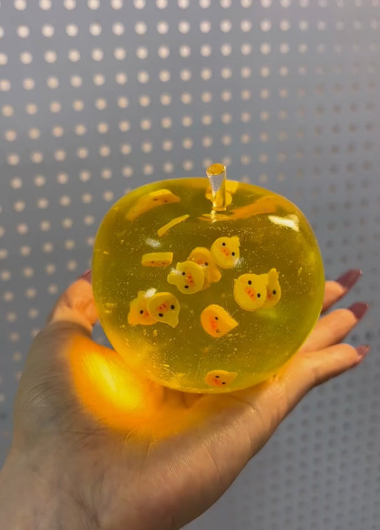 Yellow Crystal Apple ruirui squishy toy