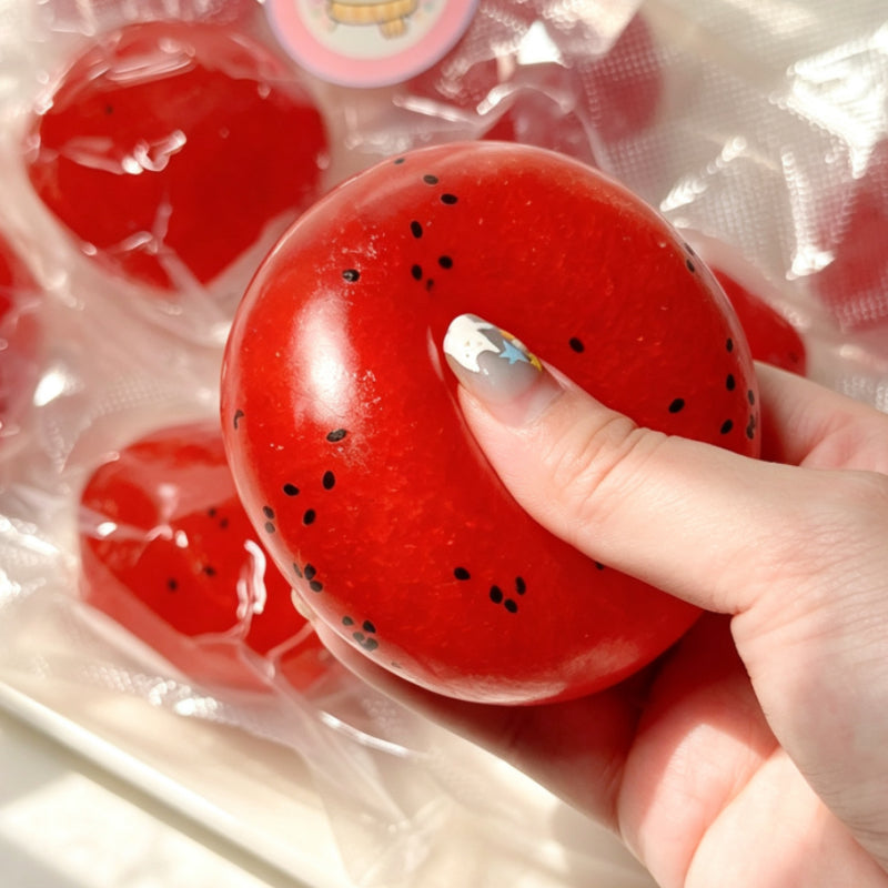 Watermelon Milk Cap Slush Handmade Ball ruirui squishy toy