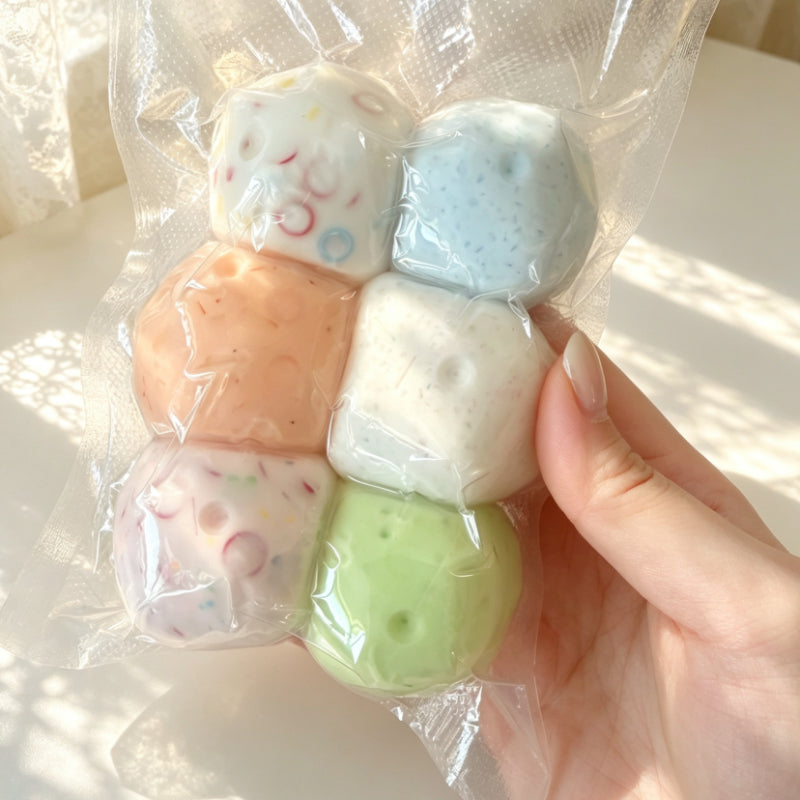 Combo Set Mini Handmade Ball ruirui squishy toy（Six kinds of feel）