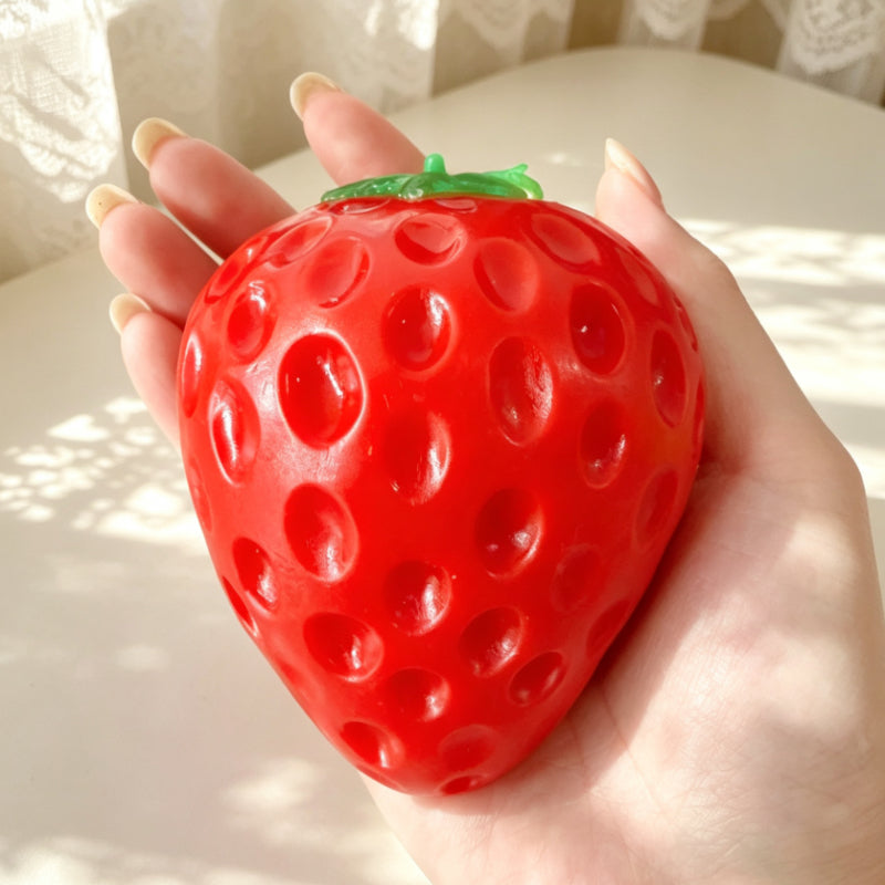 Big strawberry(crispy feel)handmade ball ruirui squishy