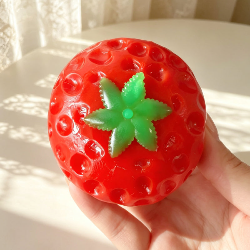 Big strawberry(crispy feel)handmade ball ruirui squishy