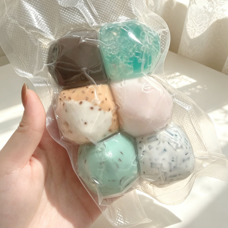 Combo Set Mini Handmade Ball ruirui squishy toy（Six kinds of feel）