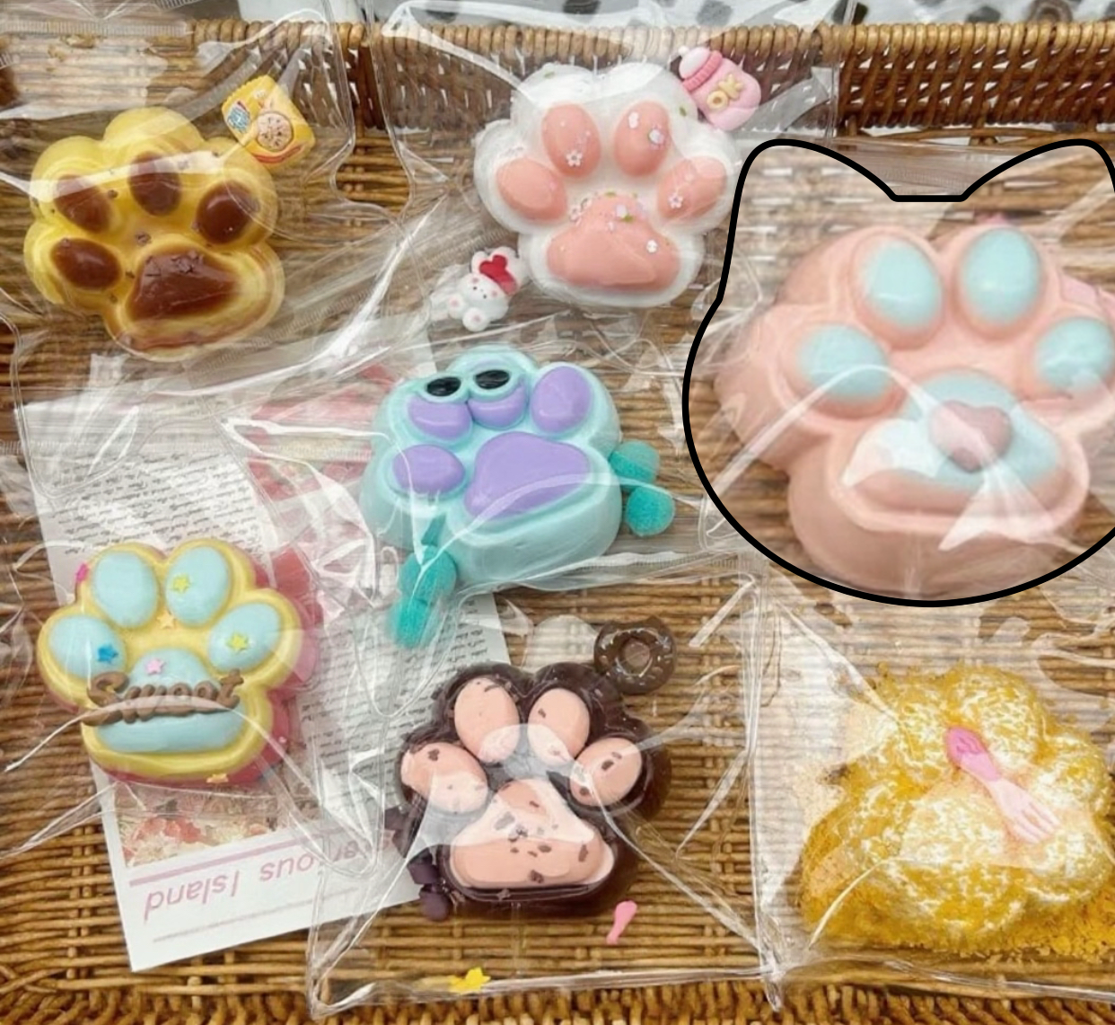 Silicone Cat Paw ruirui Squishy toy
