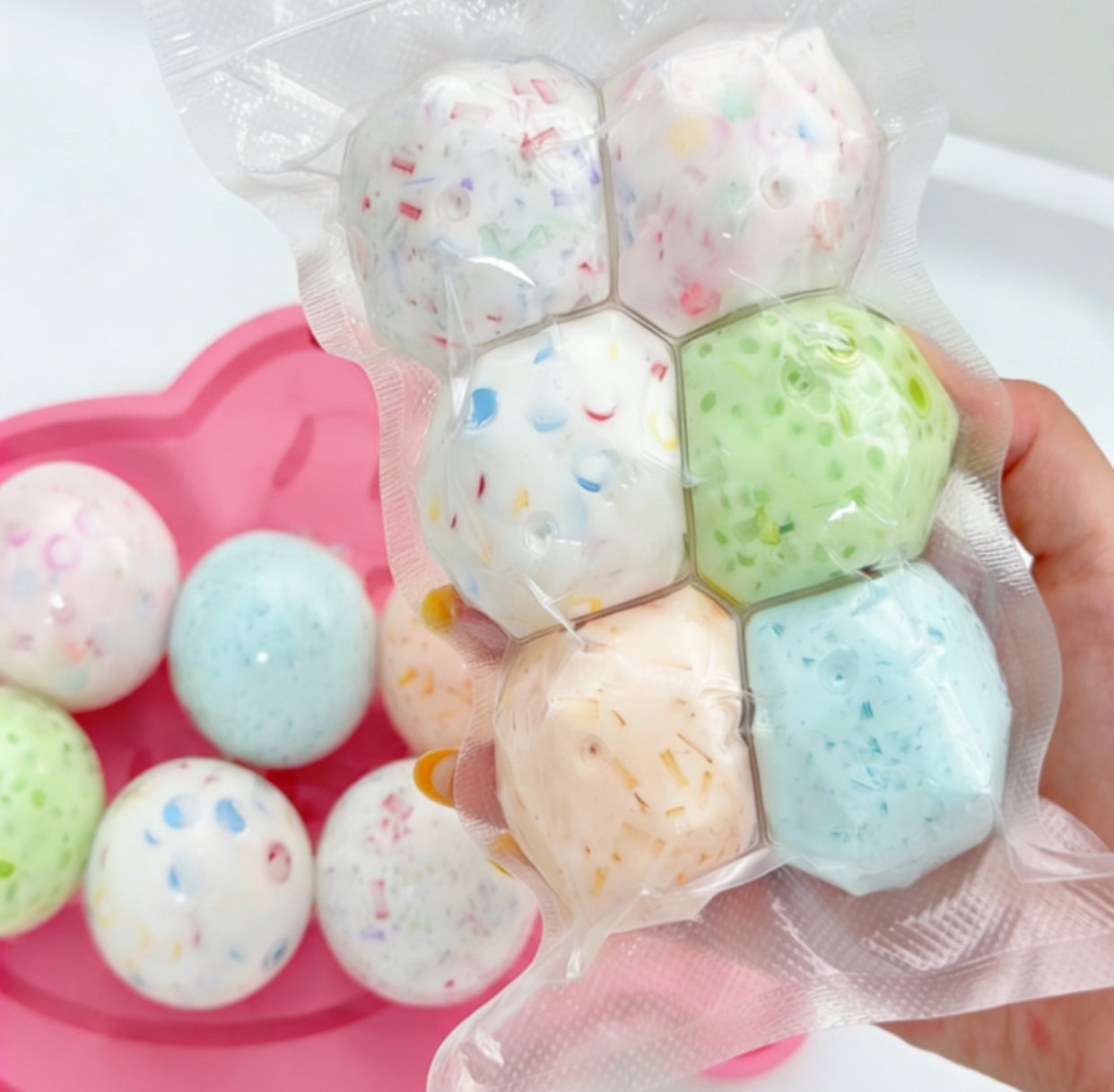 Combo Set Mini Handmade Ball ruirui squishy toy（Six kinds of feel）